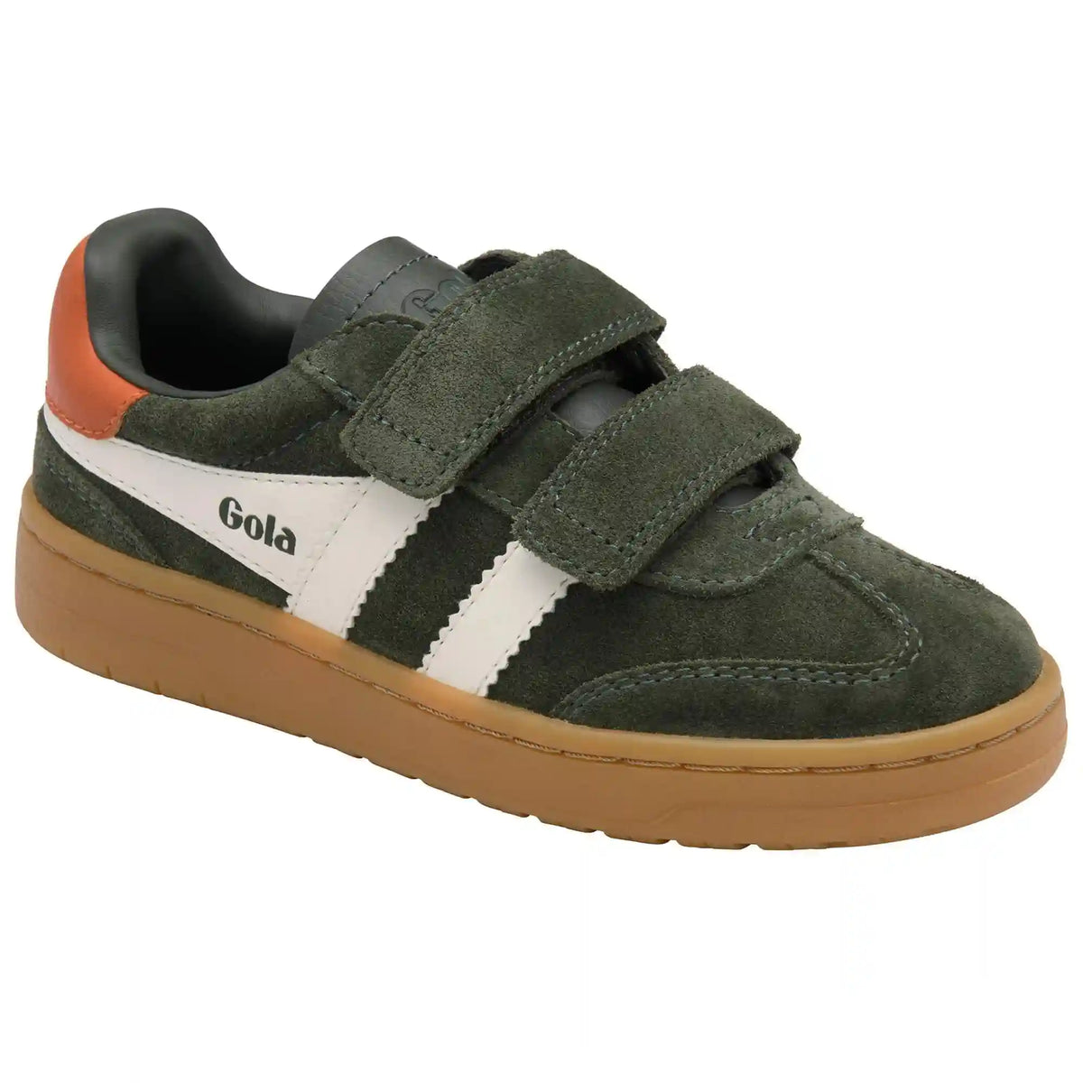 Gola Classics Kids' Viper Strap Sneakers - Dark Khaki/Off White/Moody Orange/Gum