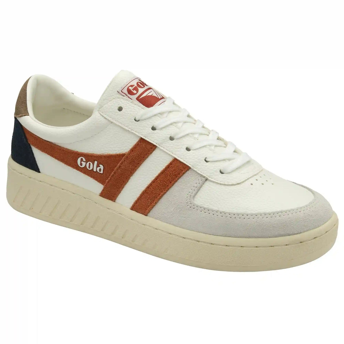 Gola Classics Men's Grandslam Trident Sneakers - White/Moody Orange/Tobacco