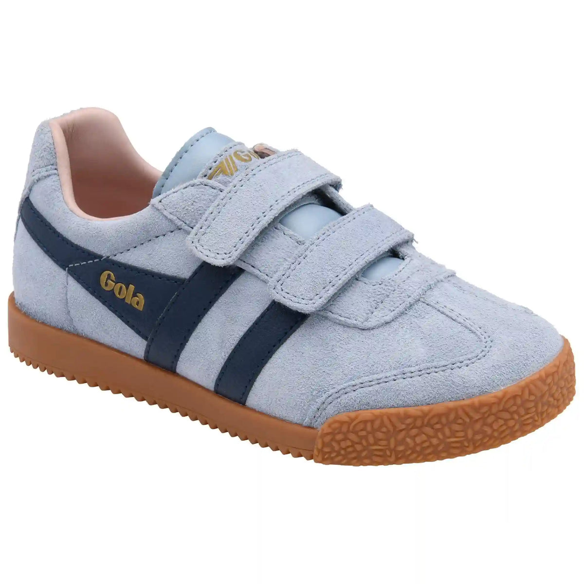 Gola Classics Kids' Harrier Strap Sneakers - Air/Navy/Chalk Pink