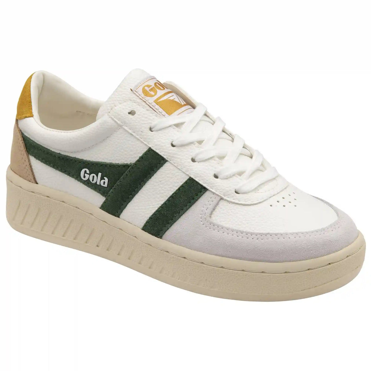 Gola Classics Women's Grandslam Trident Sneakers - White/Evergreen/Sun