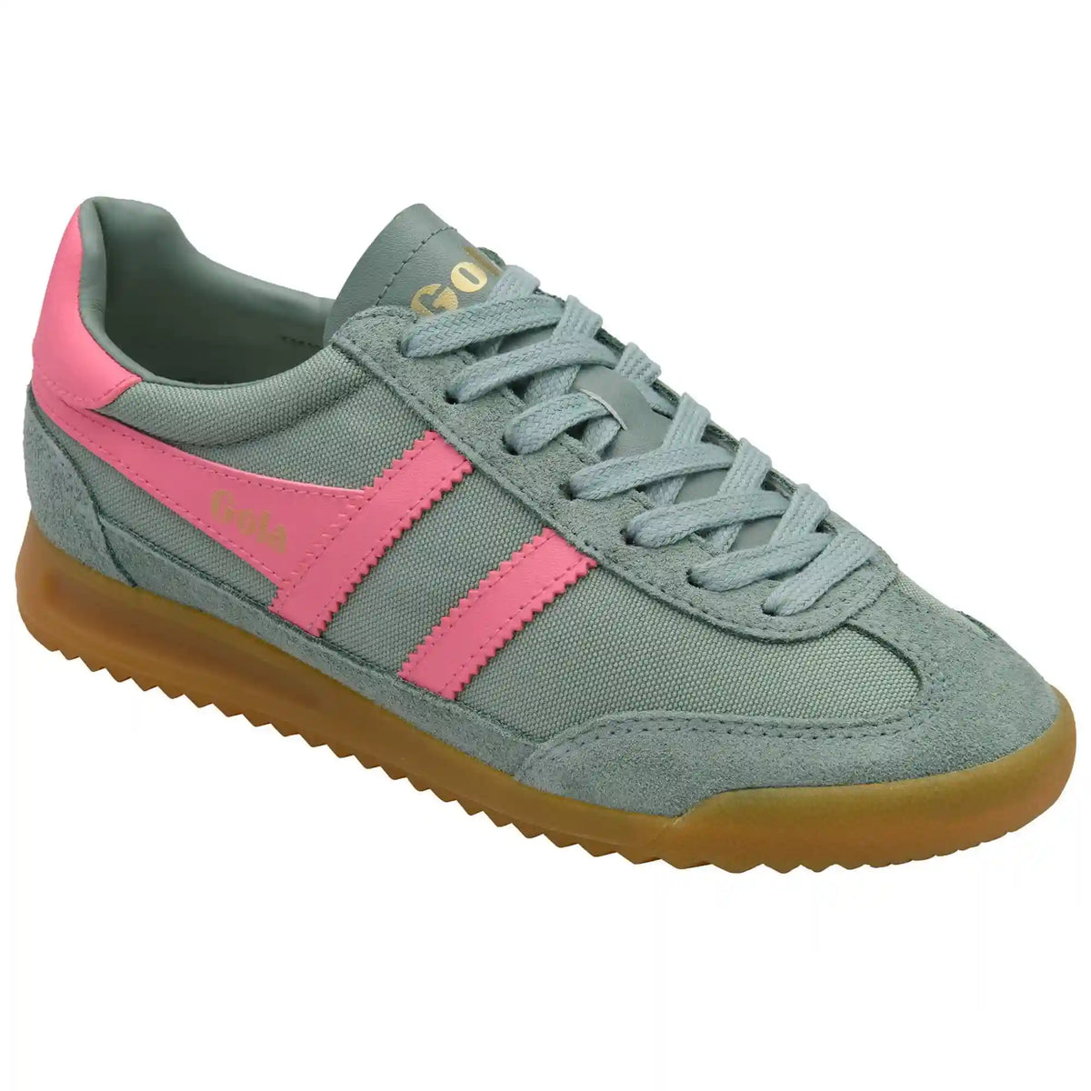 Gola Classics Women's Tornado Sneakers - Green Mist/Fluro Pink