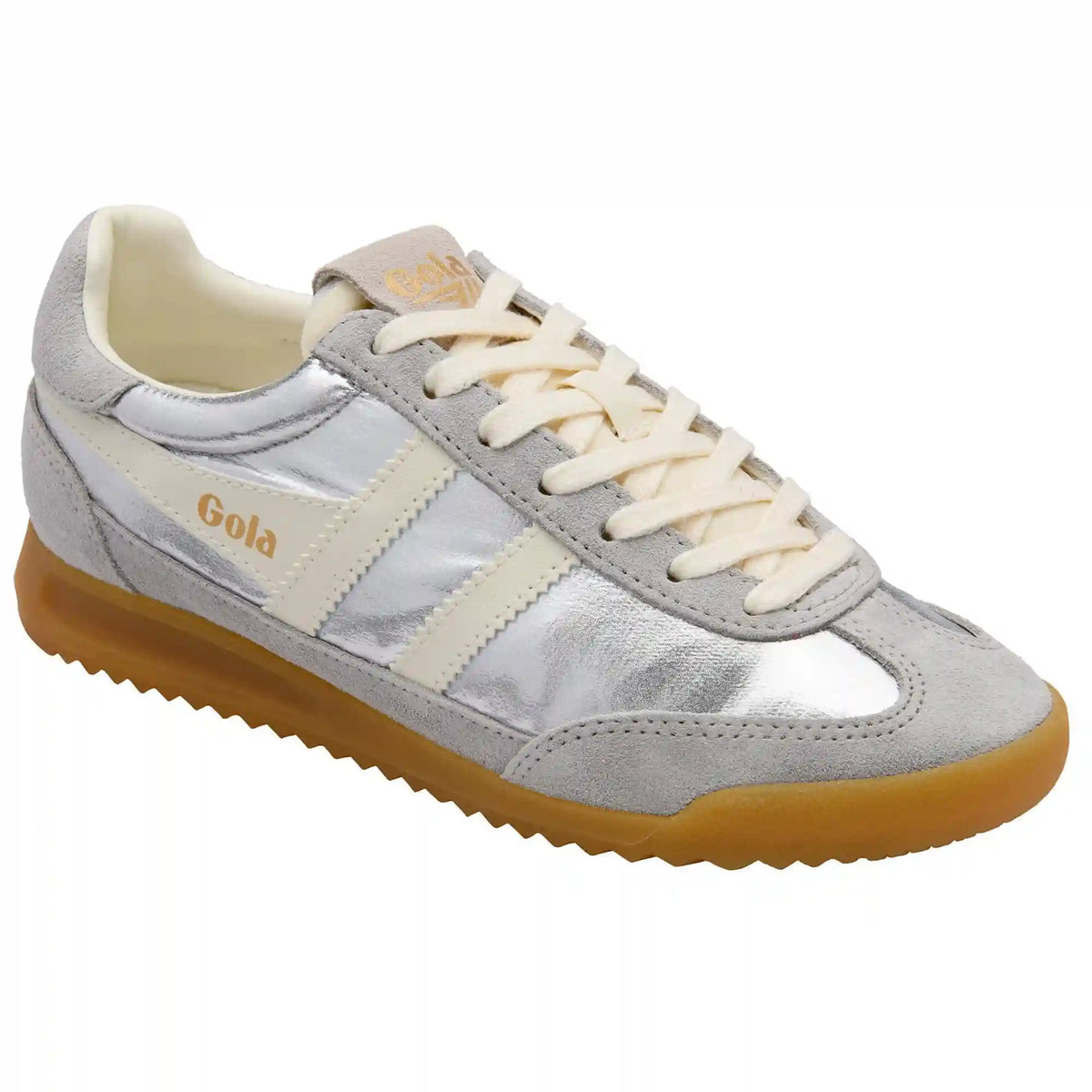 Gola Classics Women's Firefly Metallic Sneakers - Silver/Off White