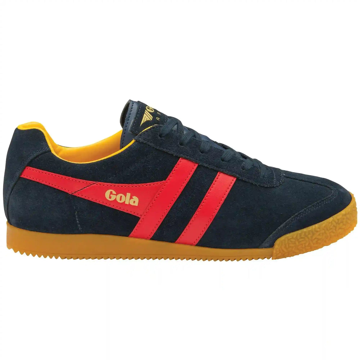 Gola Classics Women's Harrier Suede Sneakers - Navy/Red/Sun