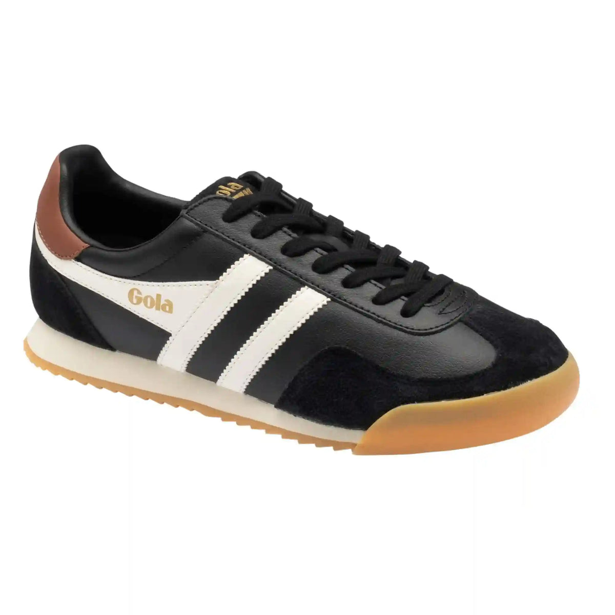 Gola Classics Men's Europa Leather Sneakers - Black/Off White/Rust