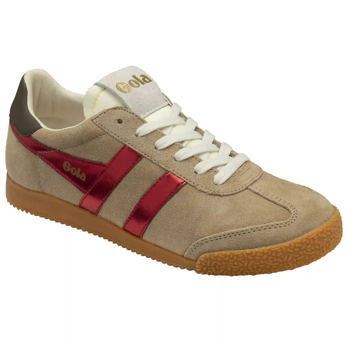 Gola Classics Women's Elan Glitz Sneakers - Light Caramel/Red/Dark Brown