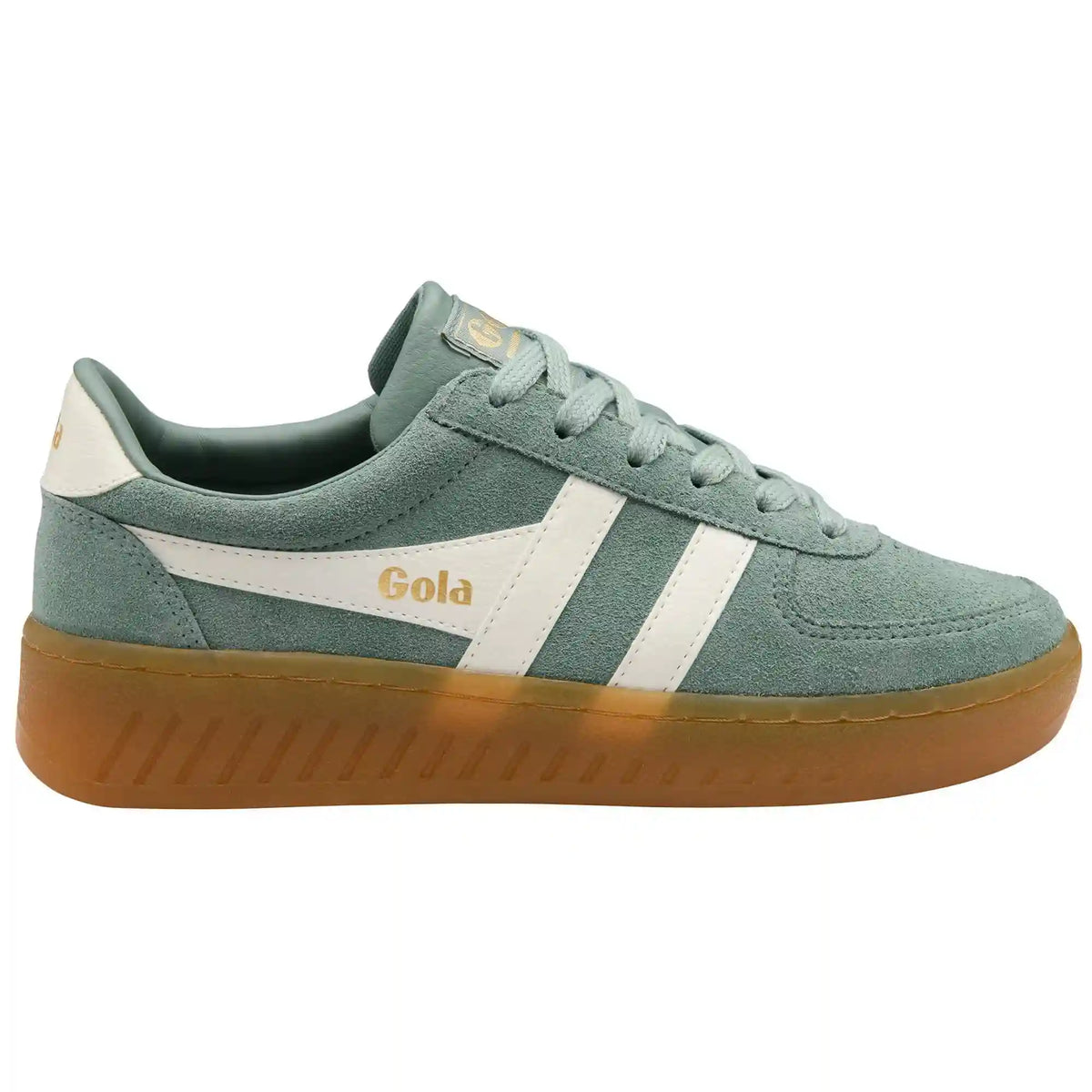 Gola Classics Women's Grandslam Suede Sneakers - Green Mist/Off White/Gum