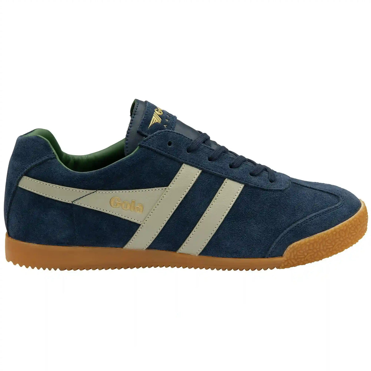 Gola Classics Men's Harrier Suede Sneakers - Navy/Feather Grey/Evergreen