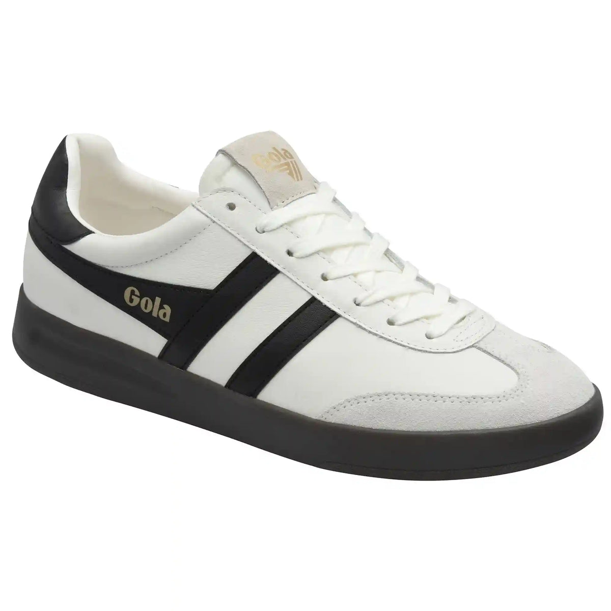 Gola Classics Men's Cyclone Leather Sneakers - White/Black/Dark Gum