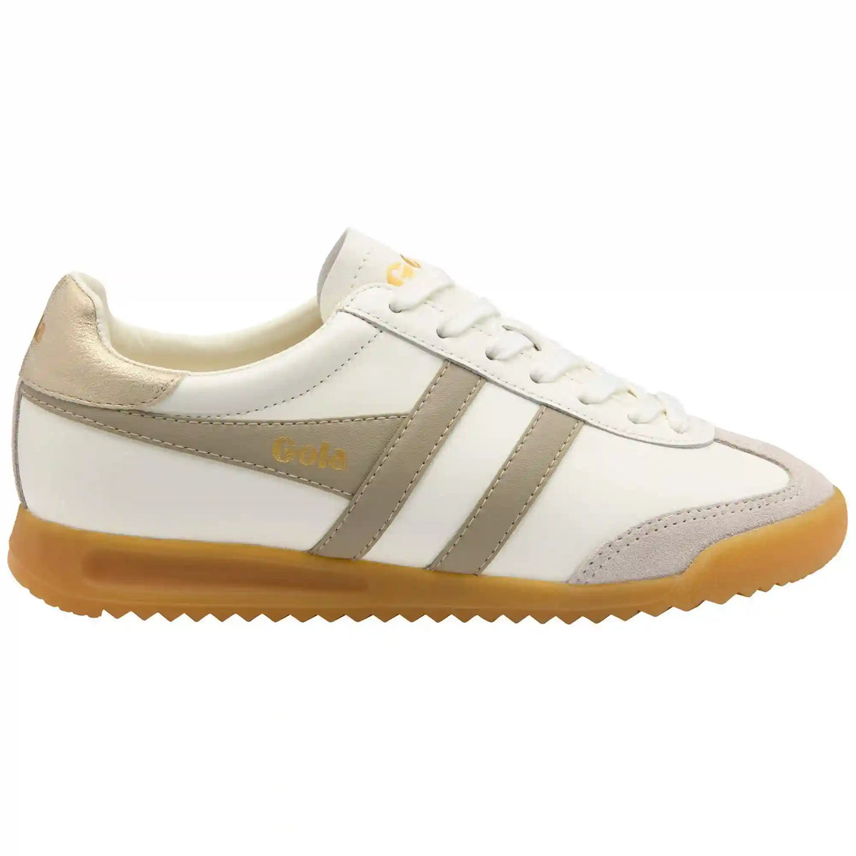 Gola Classics Women's Torpedo Leather Sneakers - Off White/Bone/Gold