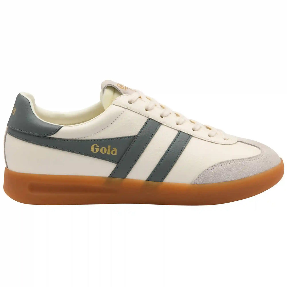 Gola Classics Men's Cyclone Leather Sneakers - Off White/Conifer/Gum