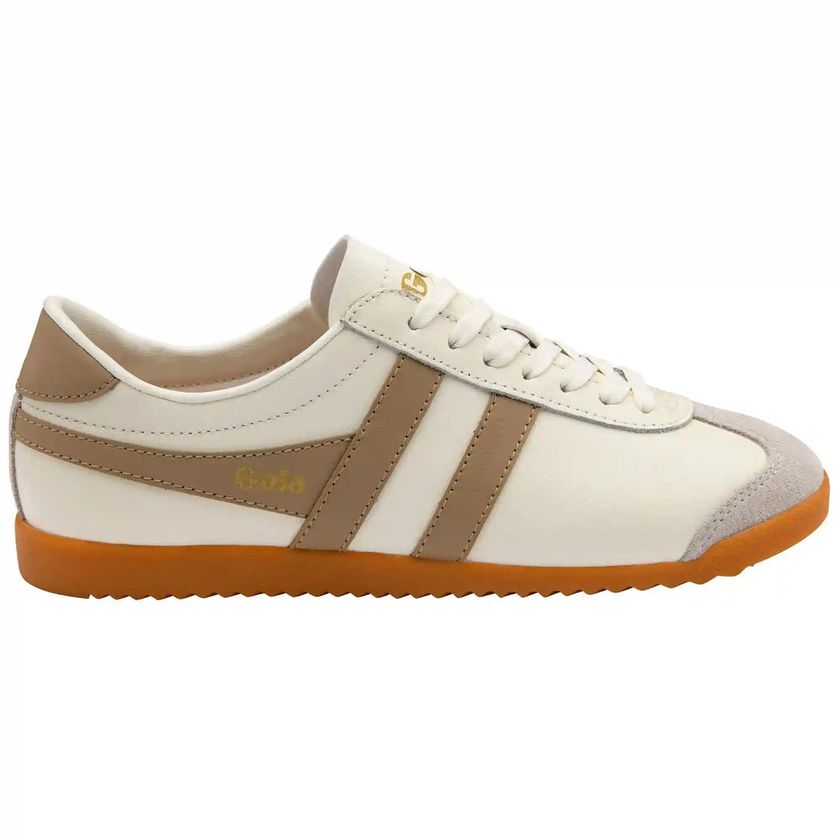 Gola Classics Women's Bullet Leather Sneakers - Off White/Light Caramel/Gum