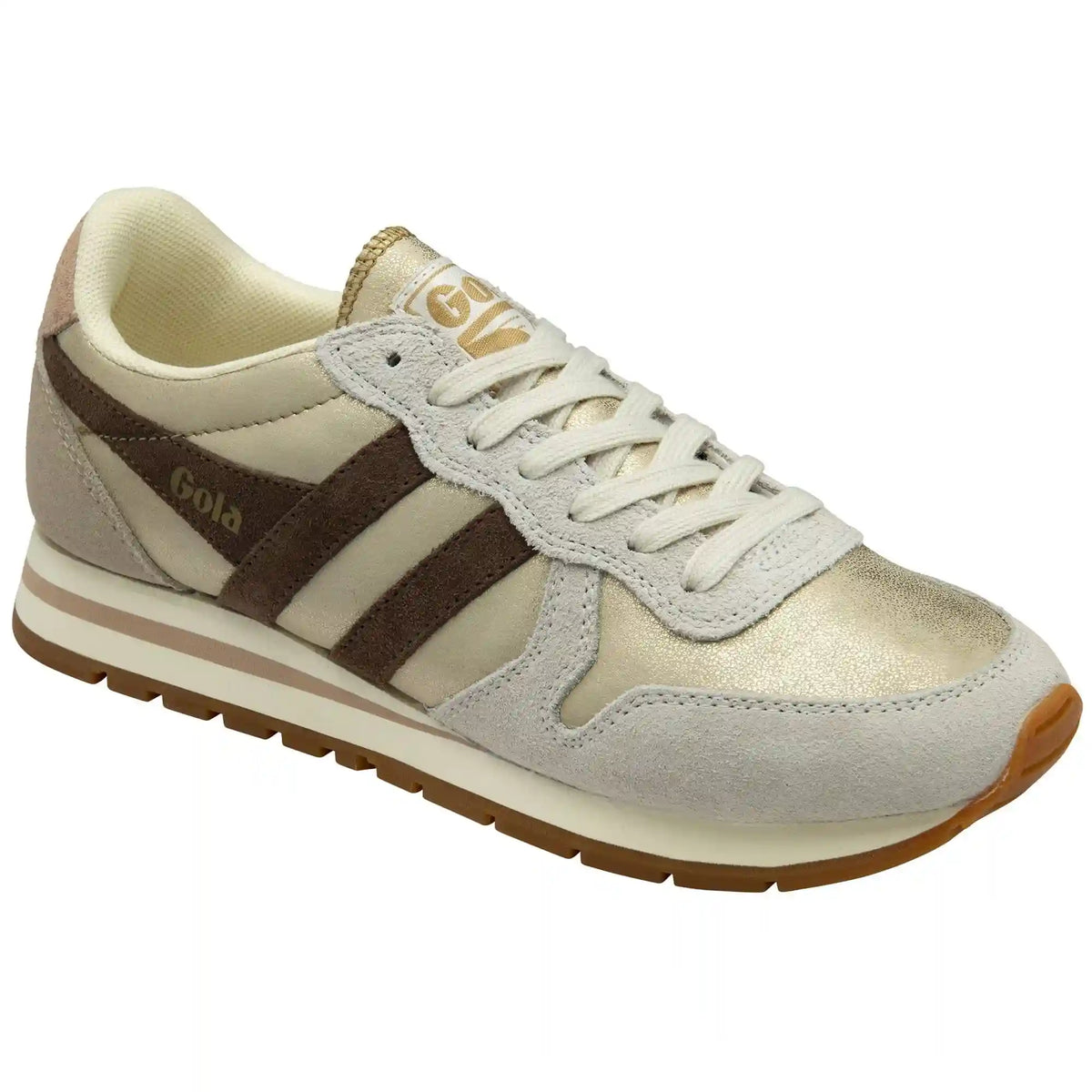 Gola Classics Women's Daytona Blaze Sneakers - Gold/Dark Brown/Cameo