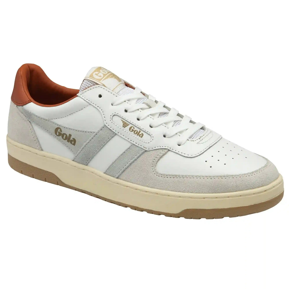 Gola Classics Men's Hawk Sneakers - White/Smoke/Moody Orange