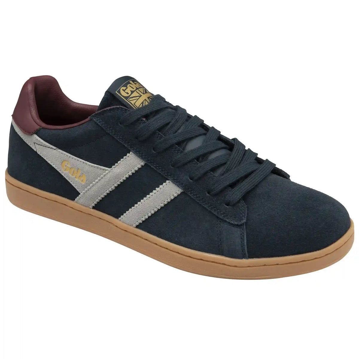 Gola Classics Men's Equipe II Suede Sneakers - Navy/Cement/Burgundy