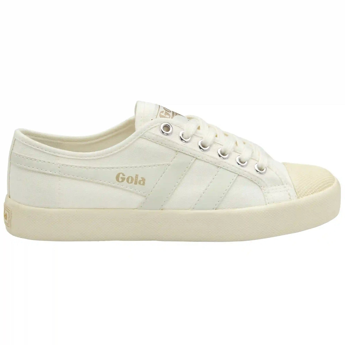 Vegan Gola Classics Women's Coaster - Off White/Off White/Gold