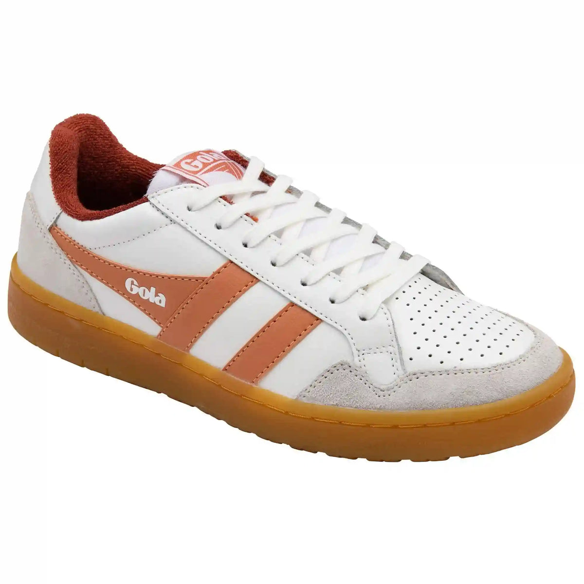 Gola Classics Women's Eagle '86 Sneakers - White/Terracotta/Red Ochre/Gum