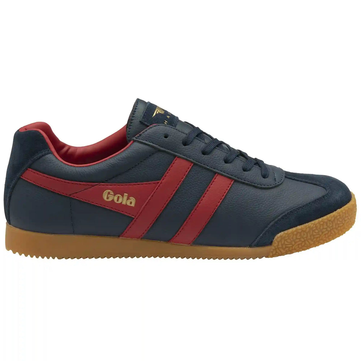Gola Classics Men's Harrier Leather Sneakers - Navy/Deep Red/Deep Red