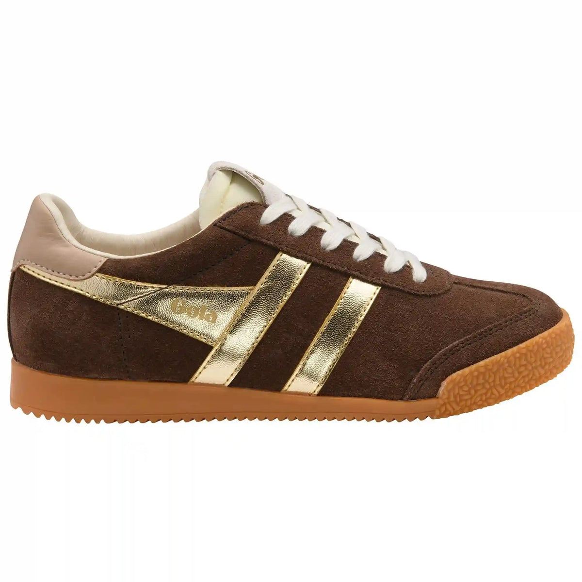 Gola Classics Women's Elan Glitz Sneakers - Dark Brown/Gold/Cameo