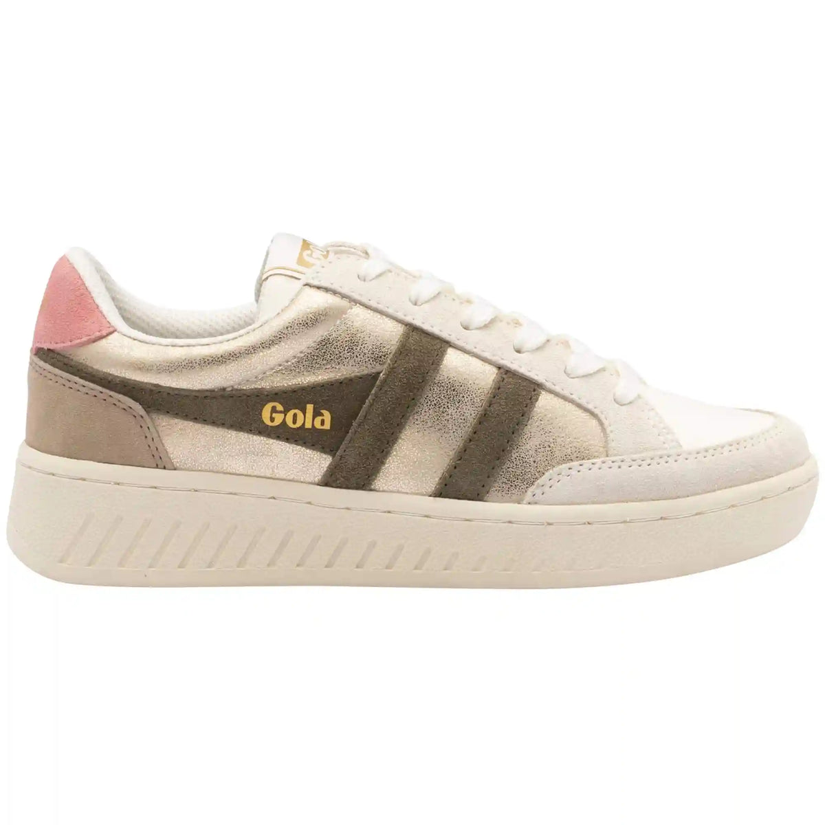 Gola Classics Women's Superslam Blaze Sneakers - Gold/Khaki/Coral Pink