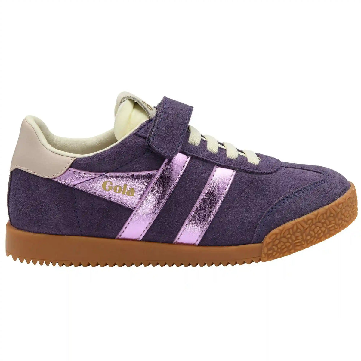 Gola Classics Kids' Elan Glitz Strap Sneakers - Plum/Lilac/Chalk Pink