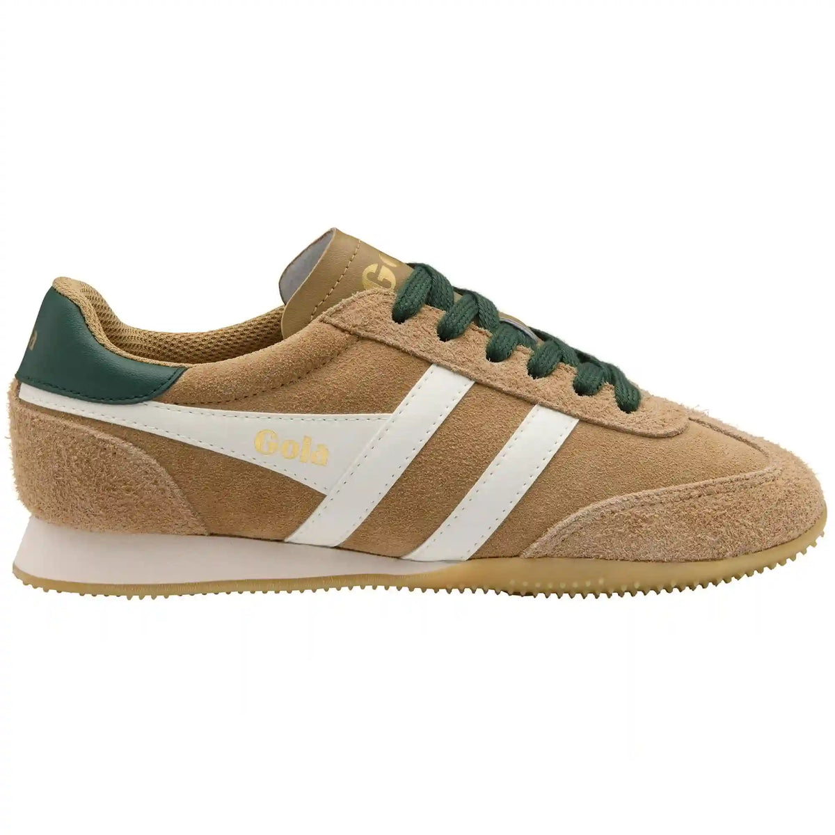 Gola Classics Women's Sprinter Suede Sneakers - Light Caramel/Off White/Evergreen
