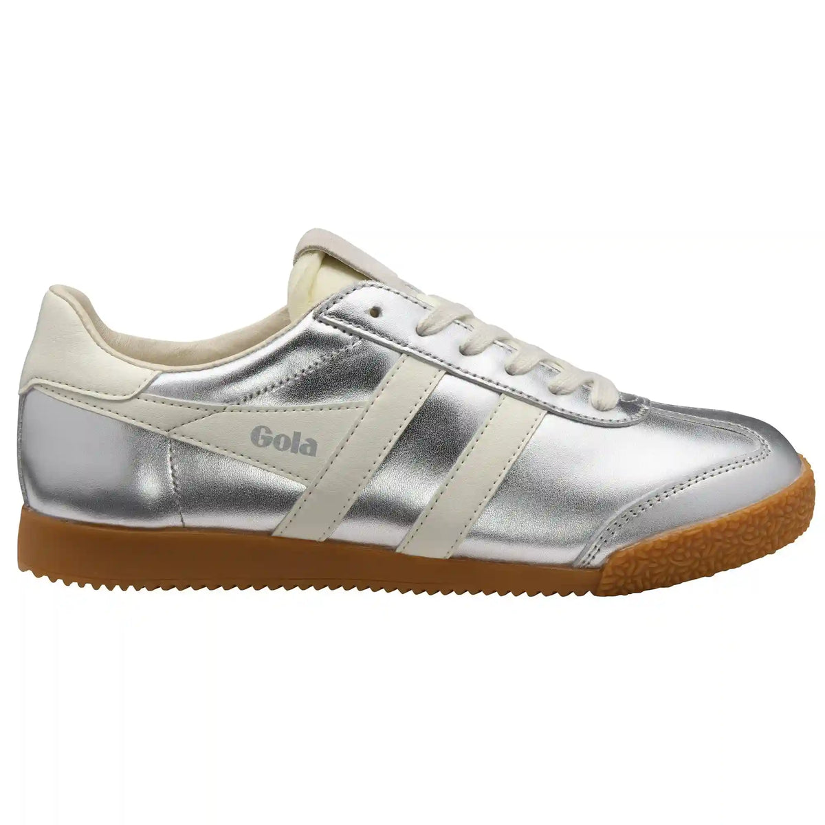 Gola Classics Women's Elan Metallic Sneakers - Silver/Off White