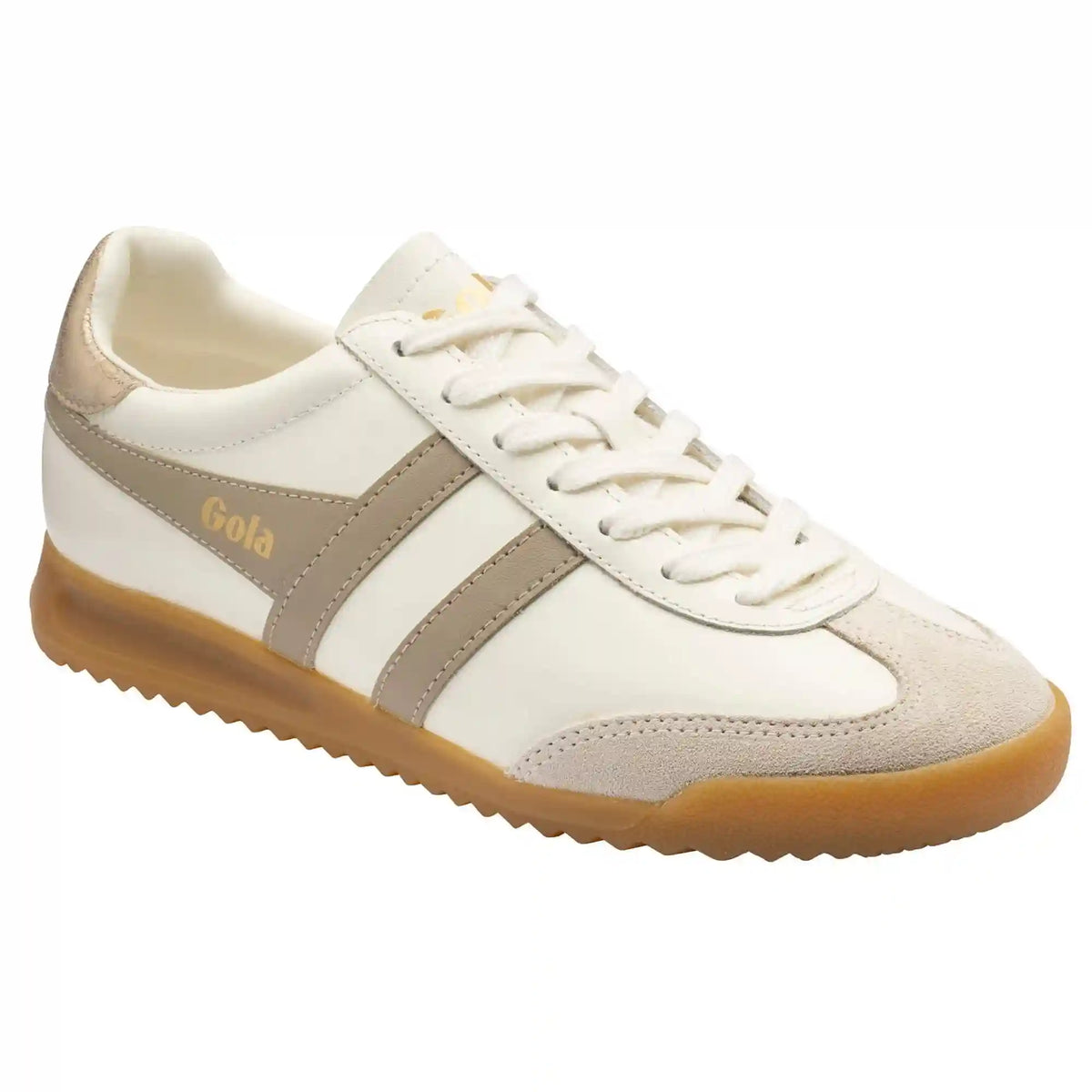 Gola Classics Women's Torpedo Leather Sneakers - Off White/Bone/Gold