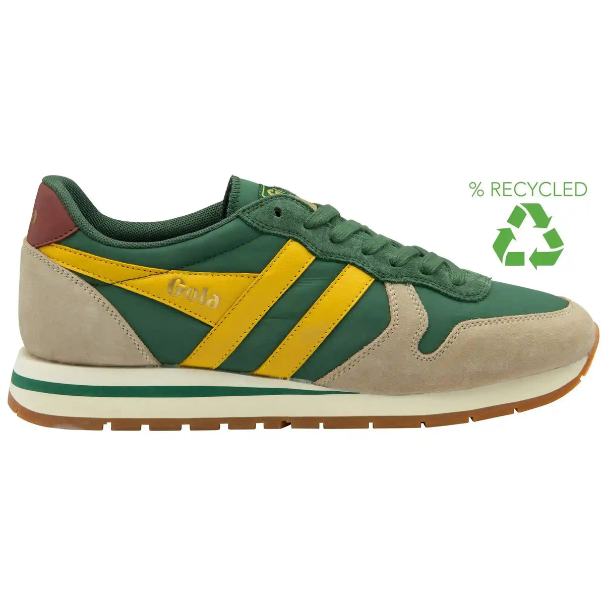 Gola Classics Men's Daytona Chute Sneakers - Evergreen/Bone/Sun