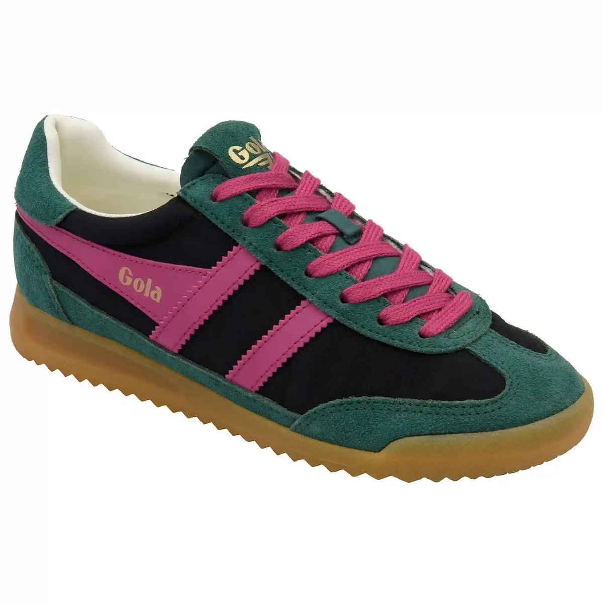 Gola Classics Women's Firefly Sneakers - Black/Pine/Fuchsia