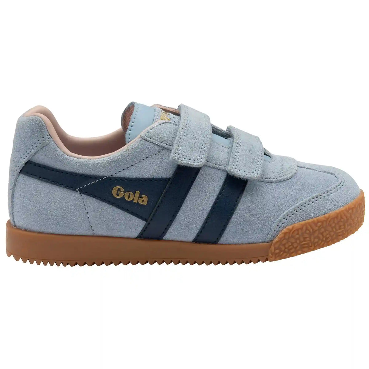 Gola Classics Kids' Harrier Strap Sneakers - Air/Navy/Chalk Pink