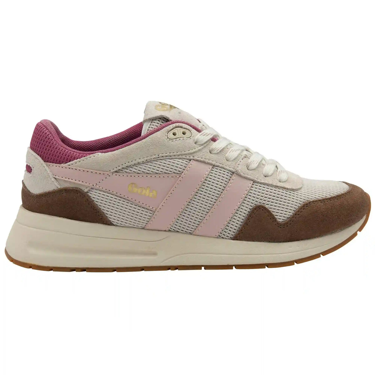 Gola Classics Women's Delta Sneakers - Off White/Otter/Chalk Pink