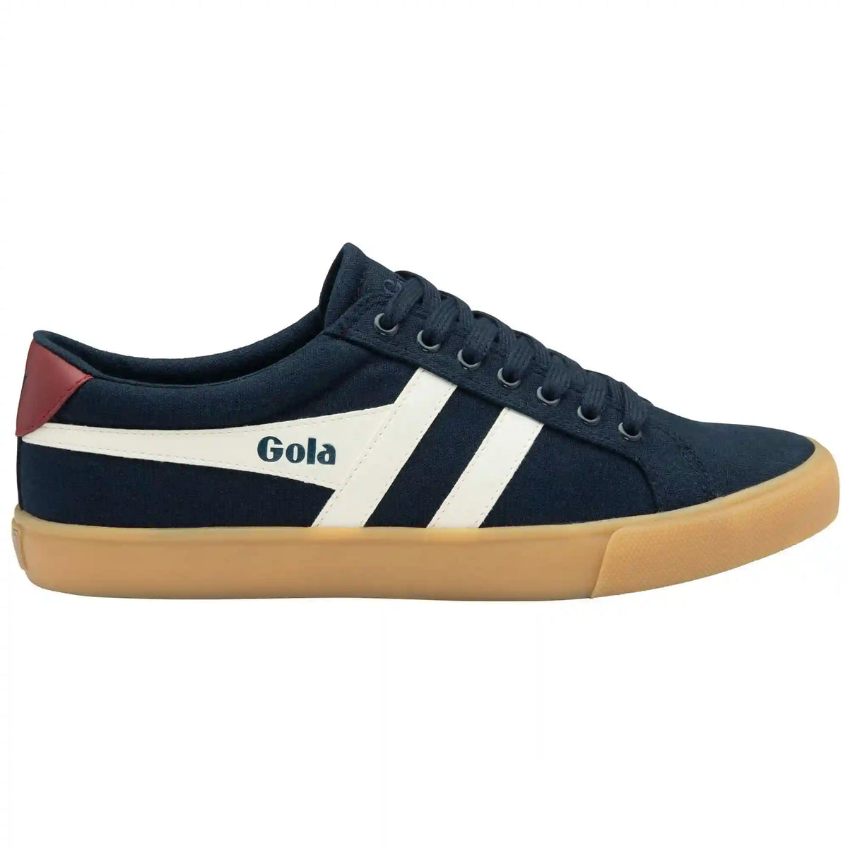 Vegan Gola Classics Men's Varsity Sneakers - Navy/Off White/Deep Red/Gum