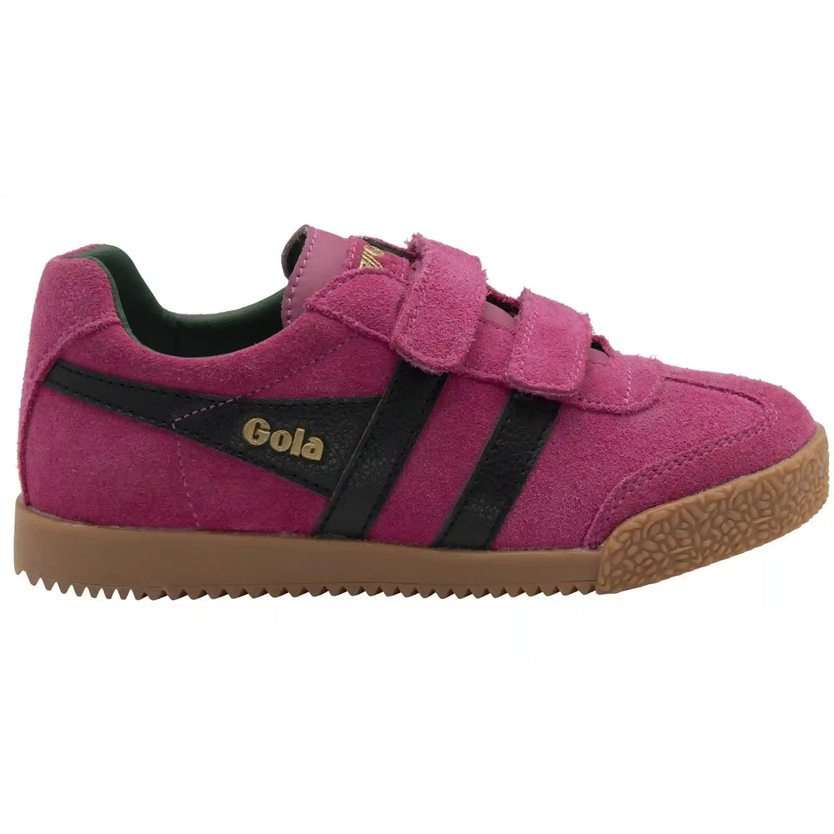 Gola Classics Kids' Harrier Strap Sneakers - Fuchsia/Black/Evergreen