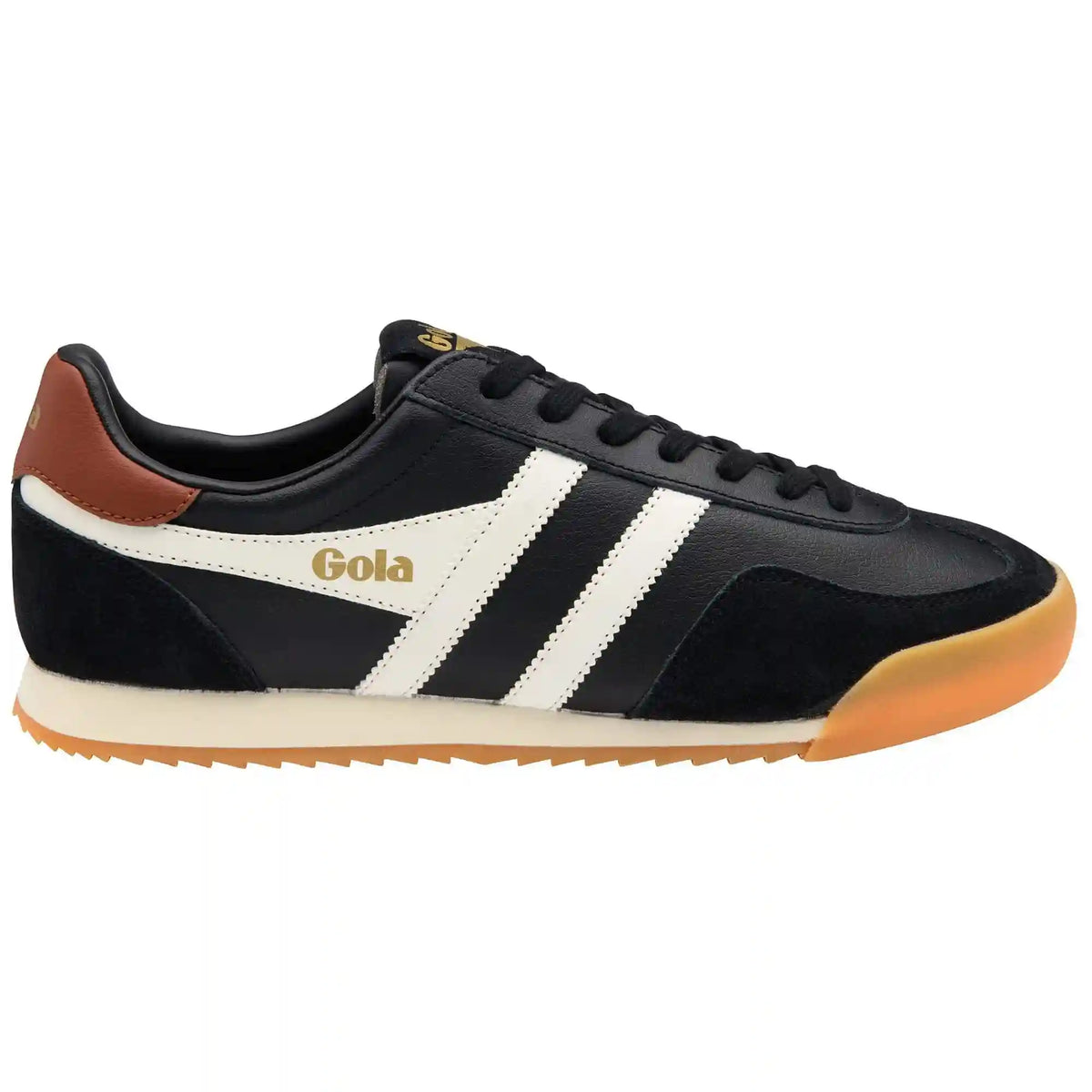 Gola Classics Men's Europa Leather Sneakers - Black/Off White/Rust