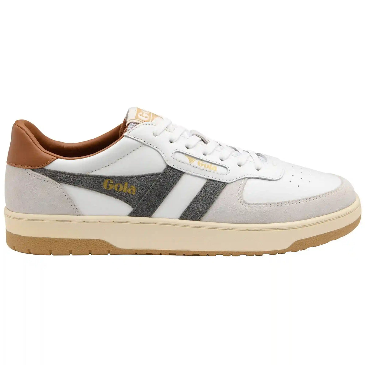 Gola Classics Men's Hawk Sneakers - White/Conifer/Umber