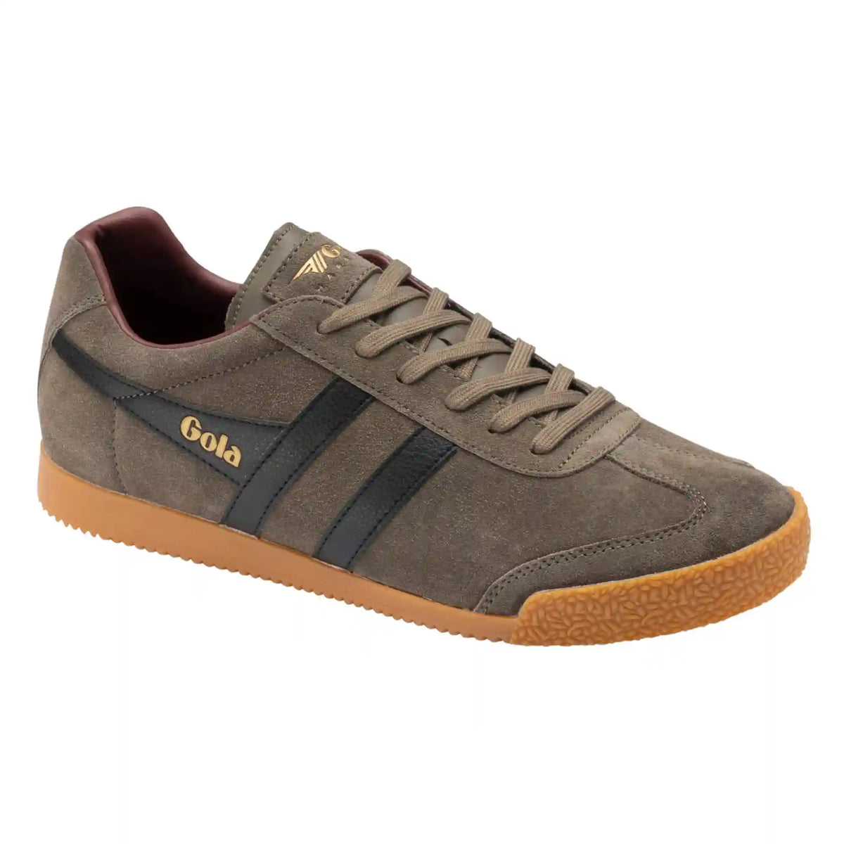 Gola Classics Men's Harrier Suede Sneakers - Urban Moss/Black/Burgundy